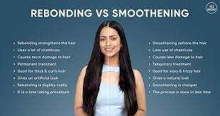hair rebonding vs hair smoothening