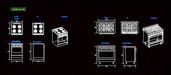 kitchens 2d and 3d in autocad cad