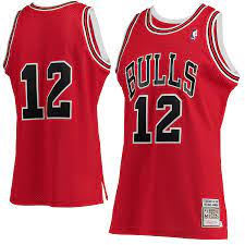 What numbers did michael jordan wear? Men S Chicago Bulls Michael Jordan Mitchell Ness Red Hardwood Classics 12 Authentic Jersey