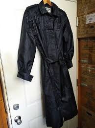 Trench Rain Coat Belted Black Gothic