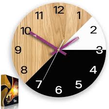 Large Wall Clock Texas Violet Geometric