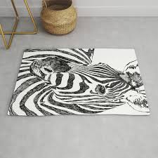 zebra sketch wildlife rug by 83