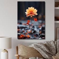 Designart Peach Flowers Autumn