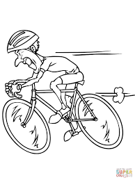 Coloriage - Cycliste sur vélo de course | Coloriages à imprimer gratuits