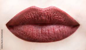 y lips brown lip close up of y
