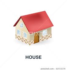 House 3d Icon Simple Element From