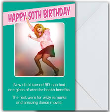 50th birthday card for her funny 50th