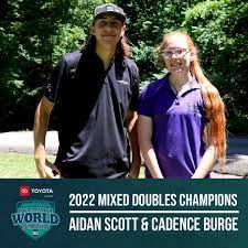 Professional Disc Golf Association - Congratulations to Aidan Scott and  Cadence Burge for taking down Mixed Doubles in a PLAYOFF at the 2022 PDGA  Amateur Disc Golf World Championships! 🏆 Final Results