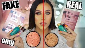 full face of fake vs real makeup do