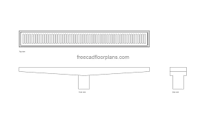 linear shower drain free cad drawings
