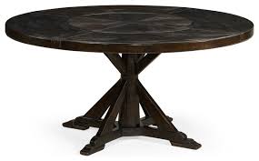 Round pedestal dining table 60 inch. In Stock 60 Dark Ale Round Dining Table With Inbuilt Lazy Susan Traditional Dining Tables By Jonathan Charles Fine Furniture Houzz
