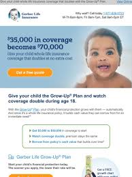Gerber Life Insurance See How 35k Becomes 70k Milled