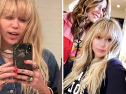 We love how these blonde bangs work on all different types hair. Miley Cyrus Reveals Hannah Montana Blonde Hair And Bangs Allure