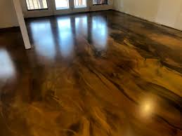 metallic marble epoxy floor gold