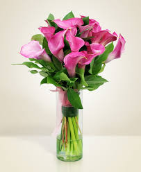 rom001 pink calla lily bouquet bm077