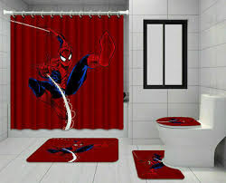 Spiderman Bathroom Rugs Set 4pcs