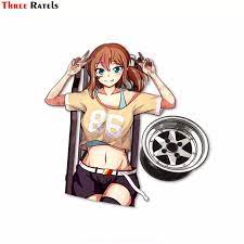 Three Ratels FC313 KAHO CHAN KISS CUT Cute cartoon 3D Stickers for car  anime motorcycle decals|Car Stickers| - AliExpress