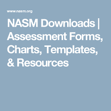 Nasm Downloads Assessment Forms Charts Templates