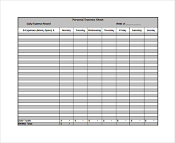 11 Expense Sheet Templates Free Sample Example Format Download