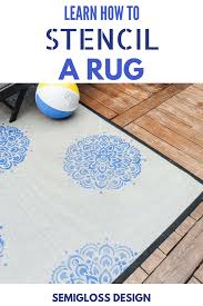 learn how to stencil a rug add style