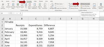 Display Formulas In Excel