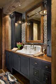 75 rustic bathroom with wood
