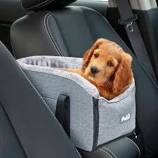 Arctic Velvet Dog Booster Car Seat