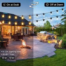 48ft Solar String Lights Outdoor With