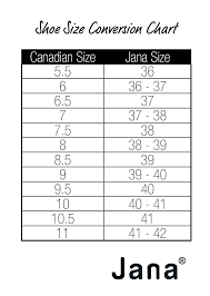 Sizing Jana Shoes Canada