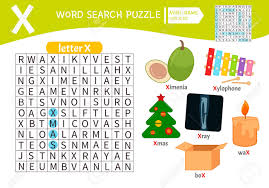 21832 · alphabet word images. Words Puzzle Children Educational Game Learning Vocabulary Letter X Cartoon Objects On A Letter X Royalty Free Cliparts Vectors And Stock Illustration Image 126105000