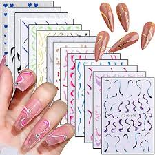 french nail art stickers 3d self