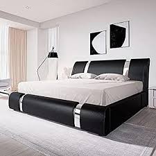 Allewie King Size Bed Frame With Iron