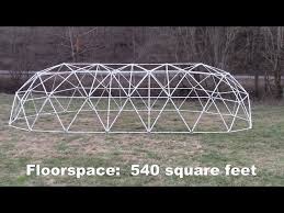 Geodesic Tunnel Dome With 3 Extensions