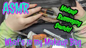 asmr what s in my makeup bag lots