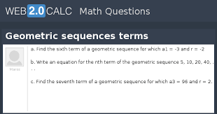 View Question Geometric Sequences Terms