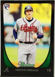 Maybe you would like to learn more about one of these? Freddie Freeman Rookie 2011 Bowman 205 Atlanta Braves Slugging Star Cardboardandcoins Com