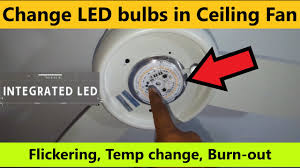 integrated led light in ceiling fan