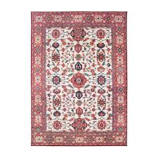 my magic carpet ramage maroon washable rug 5 x7