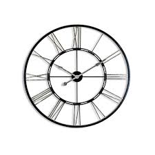 silver iron skeleton clock