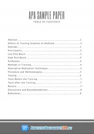 Usually questions about tables of contents come from students or teachers who want the information to complete a class assignment. Apa Style Manual 6th Edition Sample Paper With Table Of Contents
