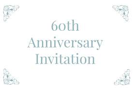 60th Wedding Anniversary Invitations For Your Parents