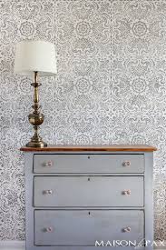 How To Stencil An Accent Wall Maison