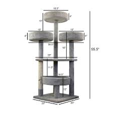 prestige real wood and carpet cat tower