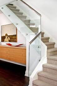 modern glass railing stairs in pune at