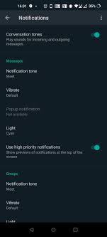 whatsapp popup notifications not
