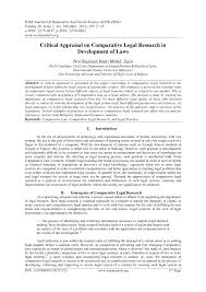 Knowing the reader, providing a statement of the facts, defining the question, providing a brief answer, analyzing the law, ensuring proper citations and formulating conclusions. Pdf Critical Appraisal On Comparative Legal Research In Development Of Laws