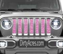 baby pink storm print jeep grille