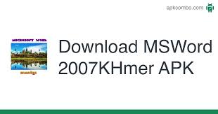 Descarga microsoft word apk para android. Download Msword 2007khmer Apk Latest Version