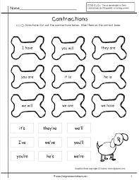 Contraction Worksheets For 1st Grade The Best Worksheets Image