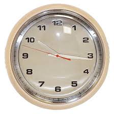 Large Wall Clock W Chrome Accent